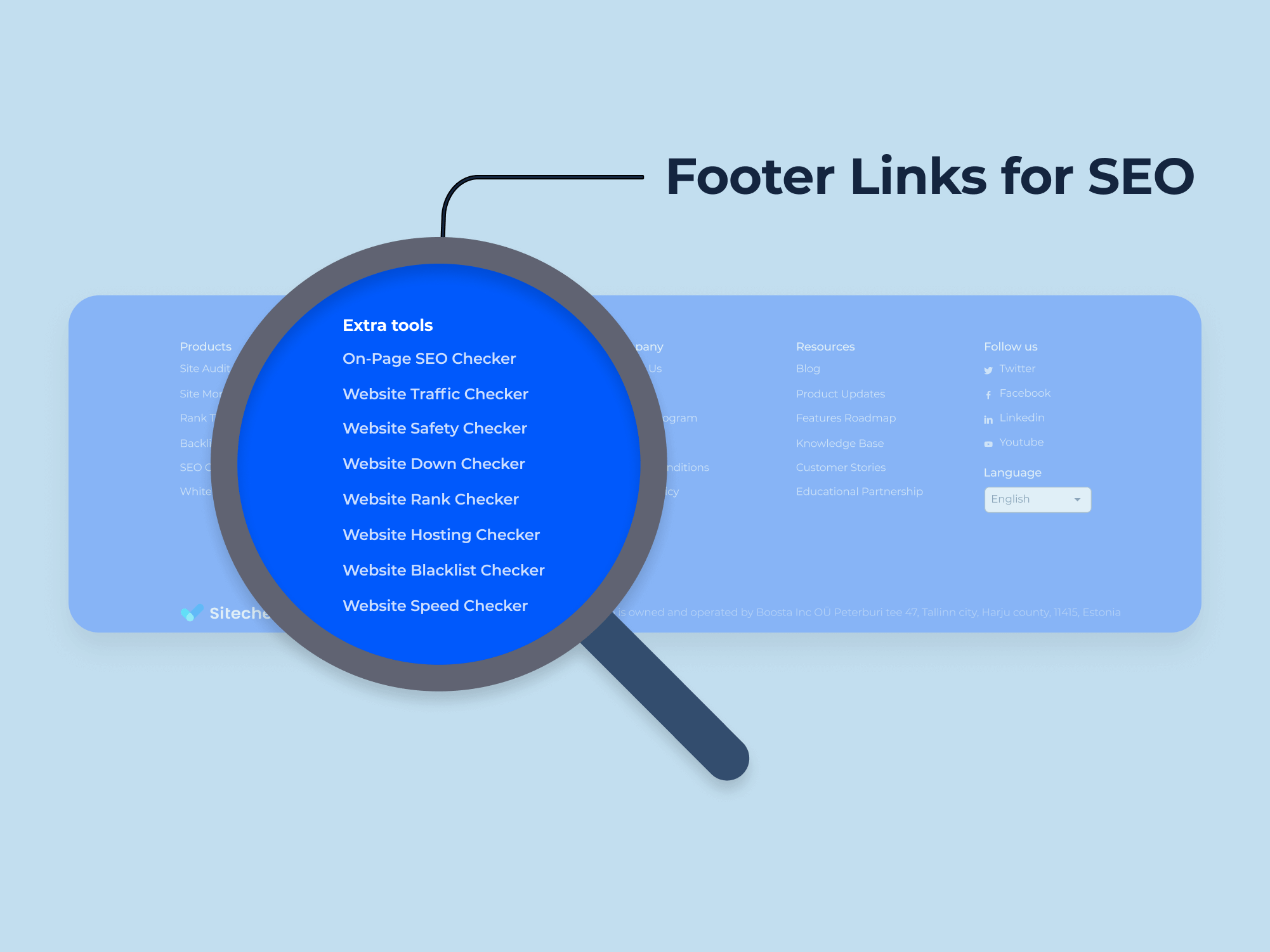 Footer Link For SEO, Image By Sitechecker