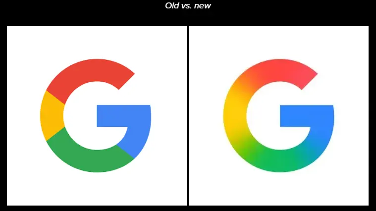 Desain Logo Lama dan logo baru Google